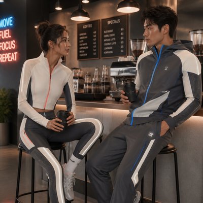 cozy cafe interior with warm lighting