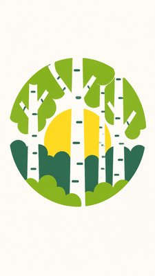 a serene birch forest in soft morning light, no people, no text