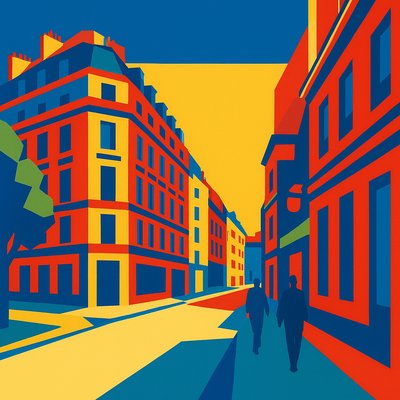 Hard-edge Painting Style Style Transfer Example