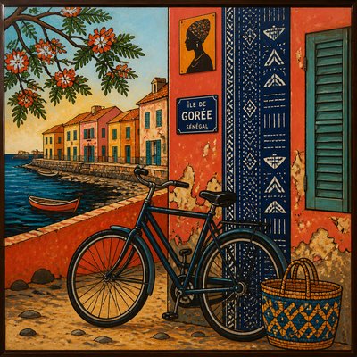 bicyle resting against a wall