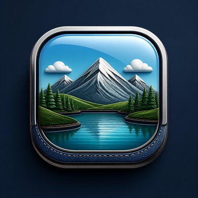 serene landscape with mountains and water