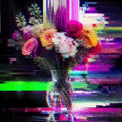 bouquet of flowers in a glass vase