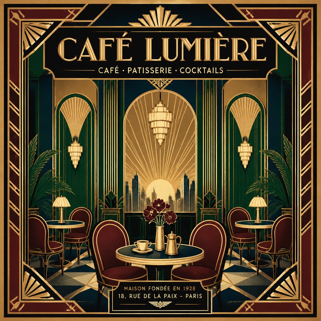 cozy cafe interior with warm lighting