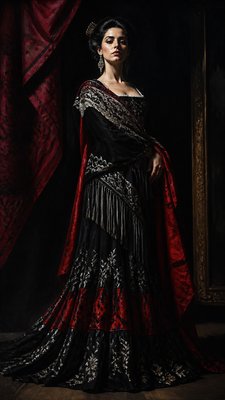 full-length portrait of an elegant figure