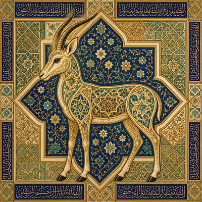 animal standing in natural pose — Islamic Golden Age Art Style