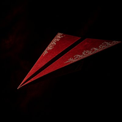 a paper plane, clean minimal composition on a plain background, no text