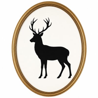 animal standing in natural pose — Silhouette Art Style