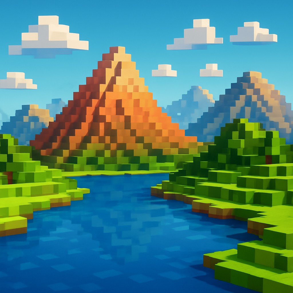 serene landscape with mountains and water