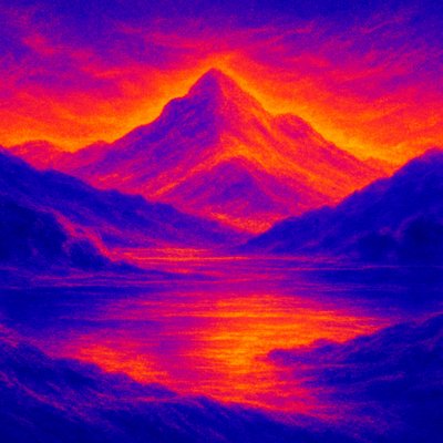 serene landscape with mountains and water