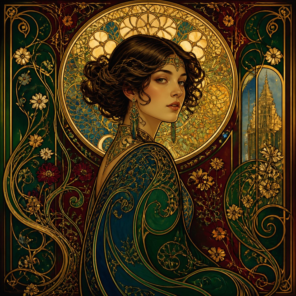 Art Nouveau Architecture Art AI art example
