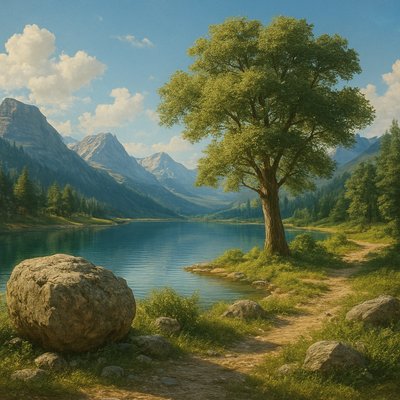 wide landscape with natural scenery