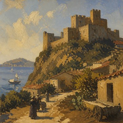 majestic castle on a hilltop