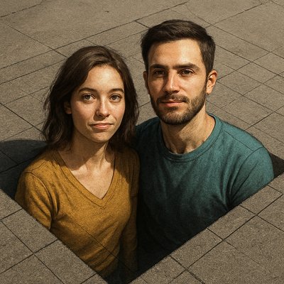 portrait of two people together