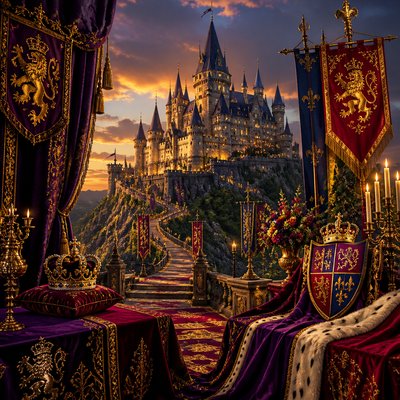 majestic castle on a hilltop