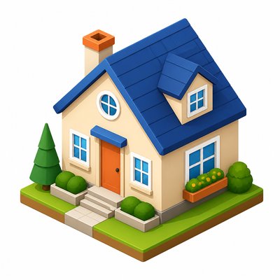 house with front view — Isometric Icon Design