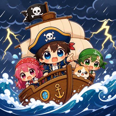 sailing ship on a stormy sea