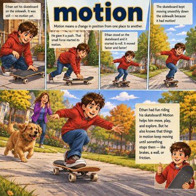 a kid riding a skateboard next to a dog