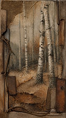 a serene birch forest in soft morning light, no people, no text