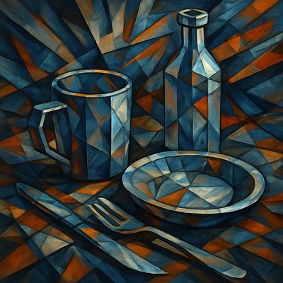 still life with everyday objects