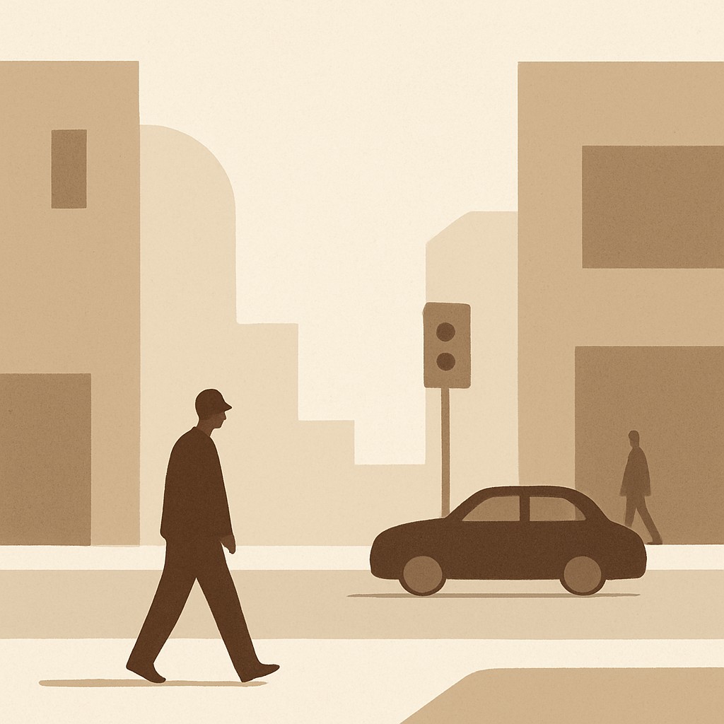 urban street with city activity
