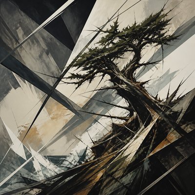 a tree in nature — Tension Art Style