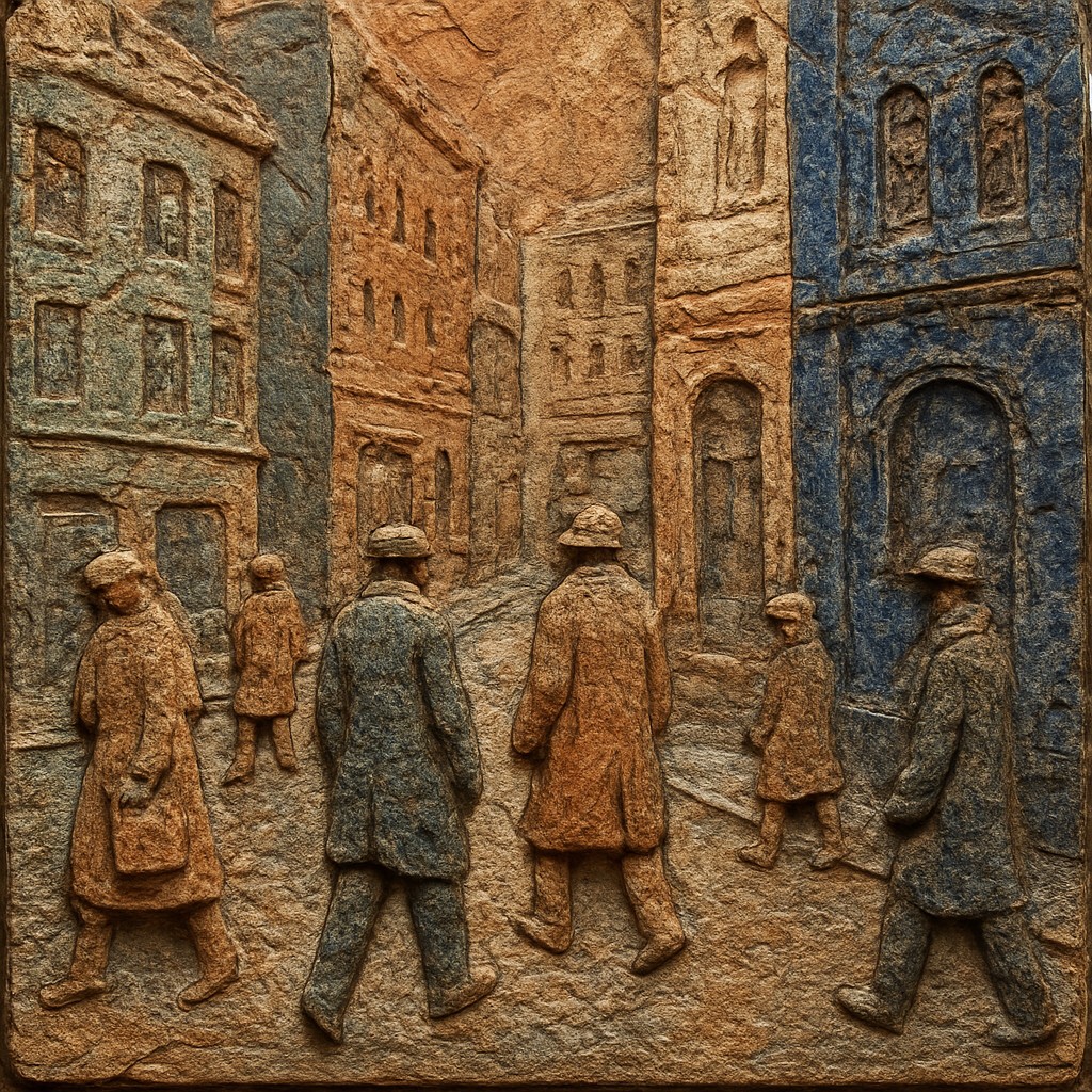 urban street with city activity