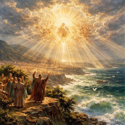 “And, behold, the glory of the God of Israel came by the eastern way; and there was a voice of an army, as the sound of many redoubling their shouts, and the earth shone like light from the glory round about.” (Ezekiel 43:2, Brenton)
