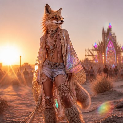 animal standing in natural pose — Festival Fashion Style