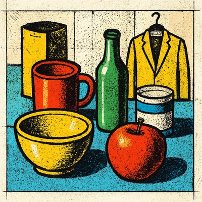 still life with everyday objects