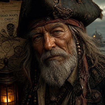 close-up portrait of an elderly person with expressive weathered features