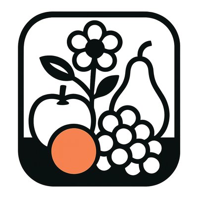 still life arrangement of fruits and flowers