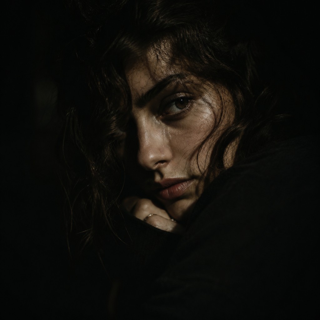 Moody Portrait Photography Style AI art example