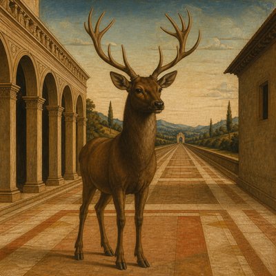 animal standing in natural pose