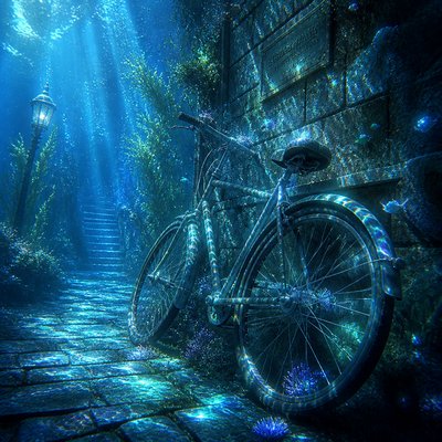 bicyle resting against a wall