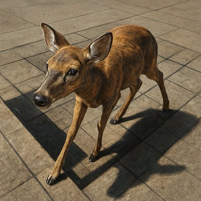 animal standing in natural pose