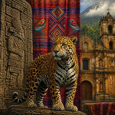 animal standing in natural pose — Guatemalan Art Style