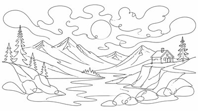 sweeping panoramic landscape with a dramatic sky