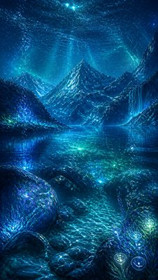 a tranquil mountain lake beneath a starry night sky, no people, no text
