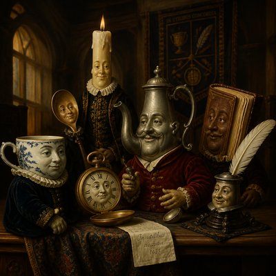 still life with everyday objects