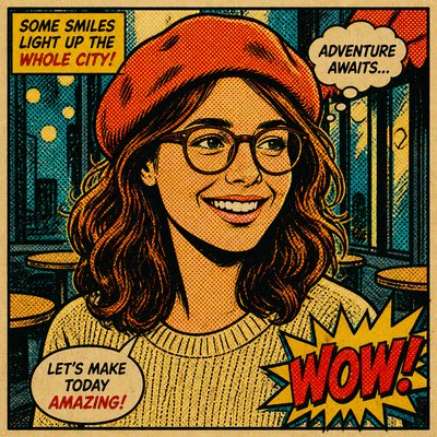 Retro Comic Art Style Transfer Example