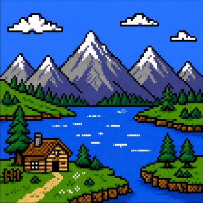 serene landscape with mountains and water