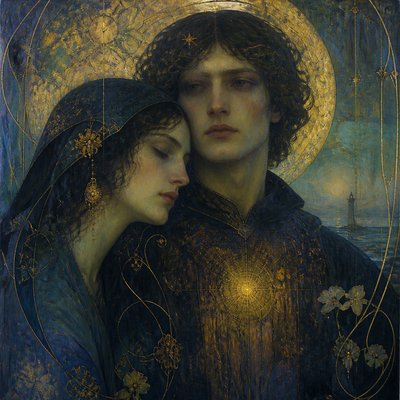 portrait of two people together