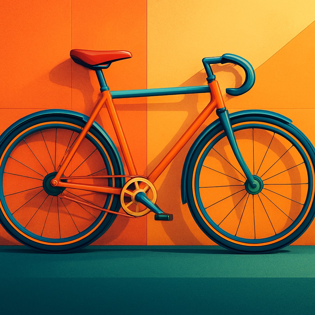bicyle resting against a wall