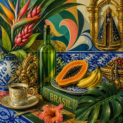 still life with everyday objects — Brazilian Art Style
