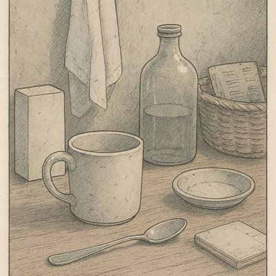 still life with everyday objects