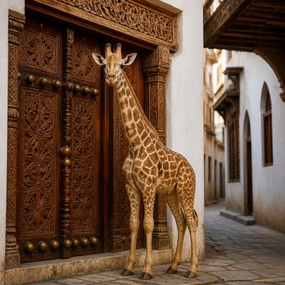 animal standing in natural pose