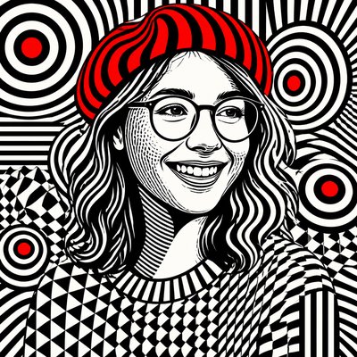Op Art Style Style Transfer Example