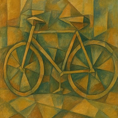 bicyle resting against a wall