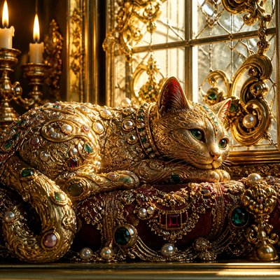 a cat lounging in a sunlit window