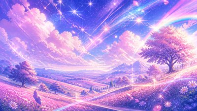 rolling hills with scattered trees under a big dramatic sky, no people